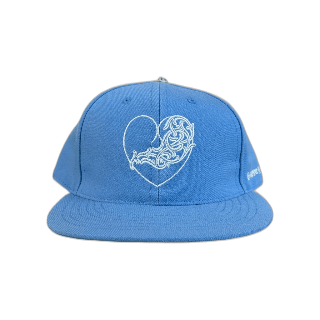 Chrome Hearts Blue & White Heart Logo Fitted Hat - Morely TrendsChrome Hearts Type here:)
