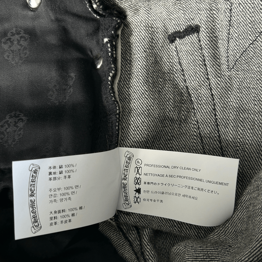 Chrome Hearts Grey & Black Star Patch Jeans - Morely TrendsChrome Hearts Type here:)