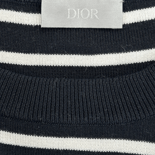 Dior Black & White Striped Logo T-Shirt - Morely TrendsDior Type here:)