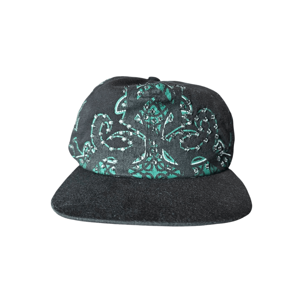 Bossi POTN Vintage Black & Green Paisley Rhinestone Embellished Hat - Morely TrendsBossi Type here:)