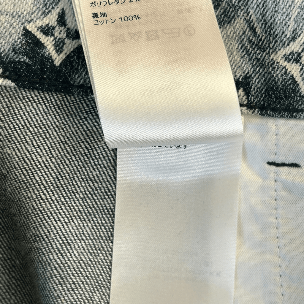 Louis Vuitton Blue Bleached Bandana Monogram Denim Shorts - Morely TrendsLouis Vuitton Type here:)