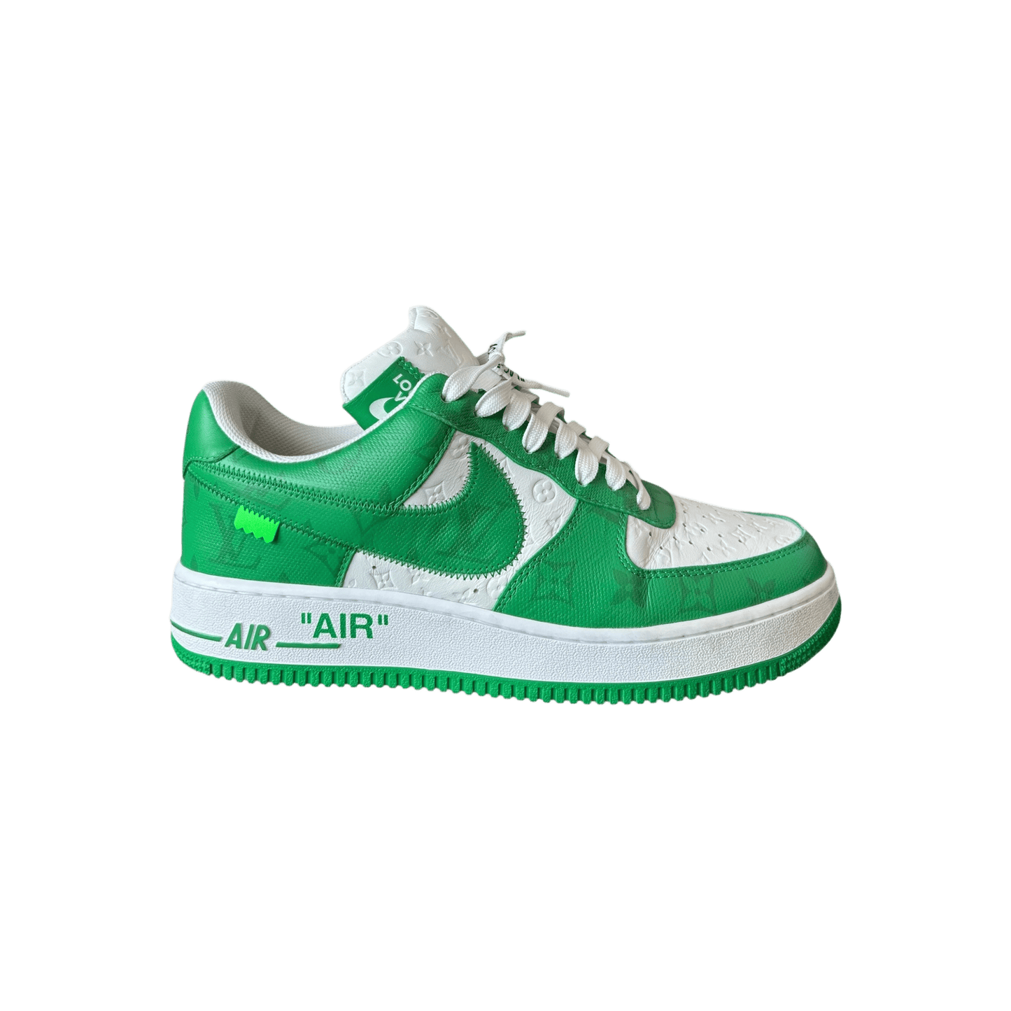 Louis Vuitton Nike Green & White Monogram Air Force 1 - Morely TrendsLouis Vuitton Type here:)