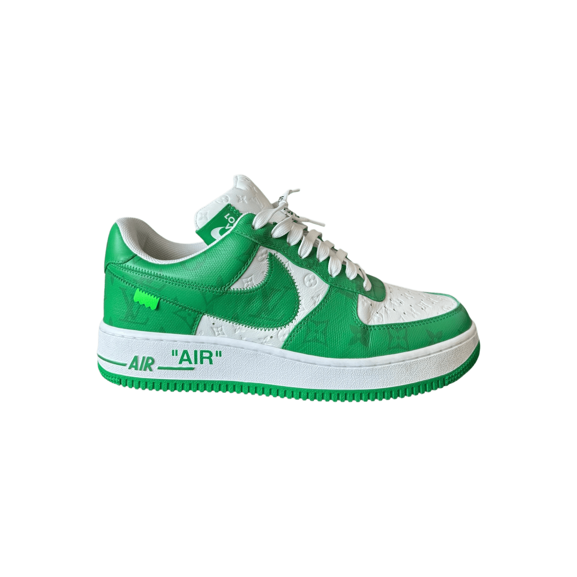 Louis Vuitton Nike Green & White Monogram Air Force 1 - Morely TrendsLouis Vuitton Type here:)