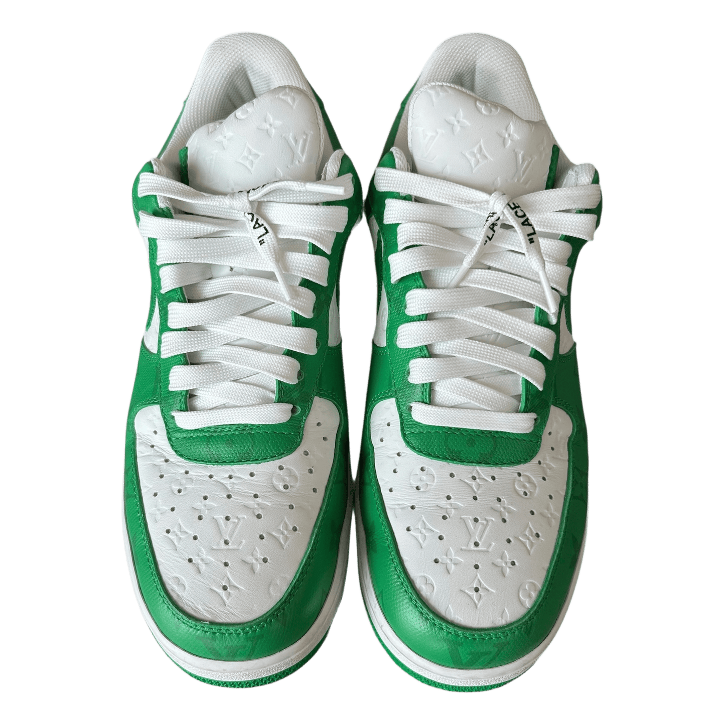Louis Vuitton Nike Green & White Monogram Air Force 1 - Morely TrendsLouis Vuitton Type here:)