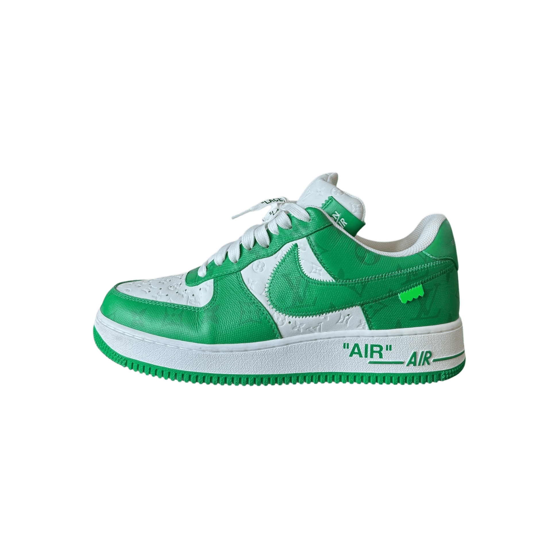 Louis Vuitton Nike Green & White Monogram Air Force 1 - Morely TrendsLouis Vuitton Type here:)