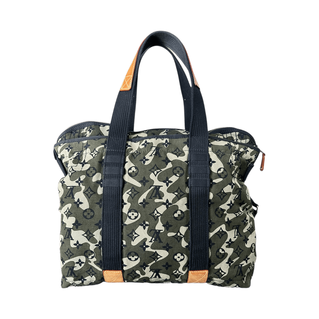 Louis Vuitton Takashi Murakami Green Camouflage Monogram Treillis Tote - Morely TrendsLouis Vuitton Type here:)