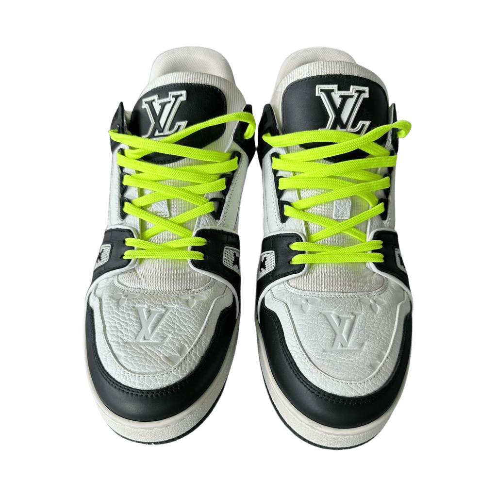 Louis Vuitton Black & White Monogram Trainers - Morely TrendsLouis Vuitton Type here:)
