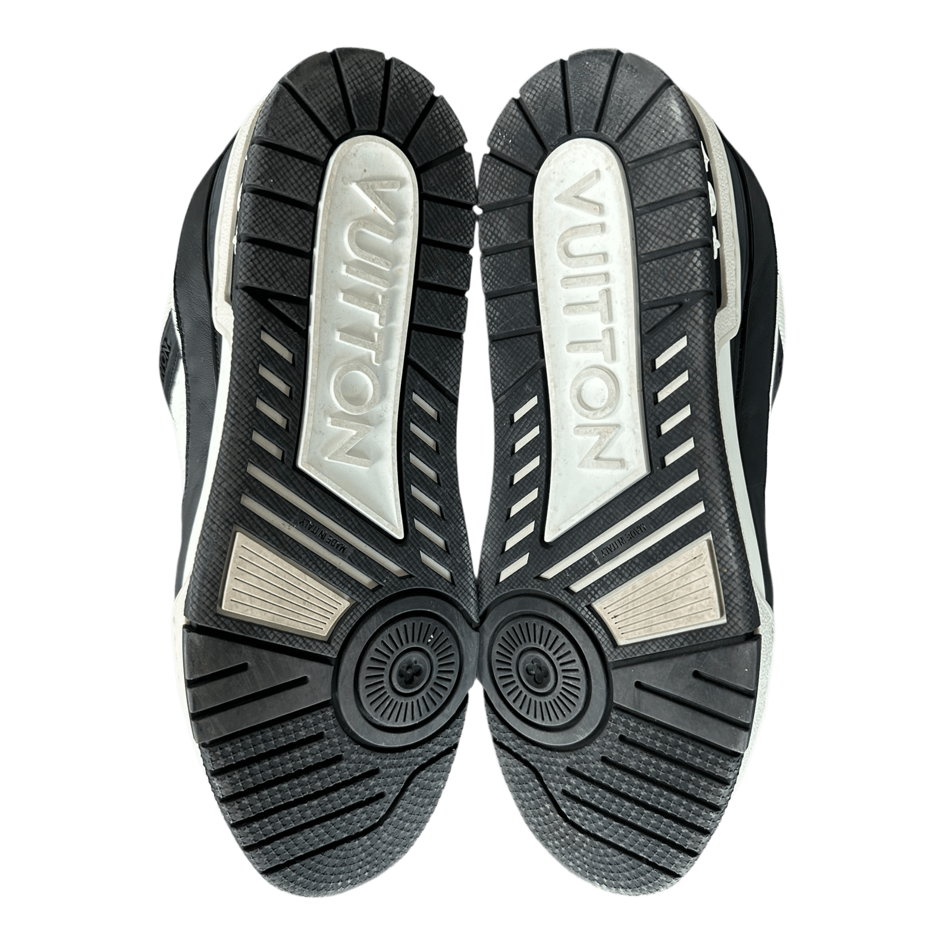 Louis Vuitton Black & White Monogram Trainers - Morely TrendsLouis Vuitton Type here:)