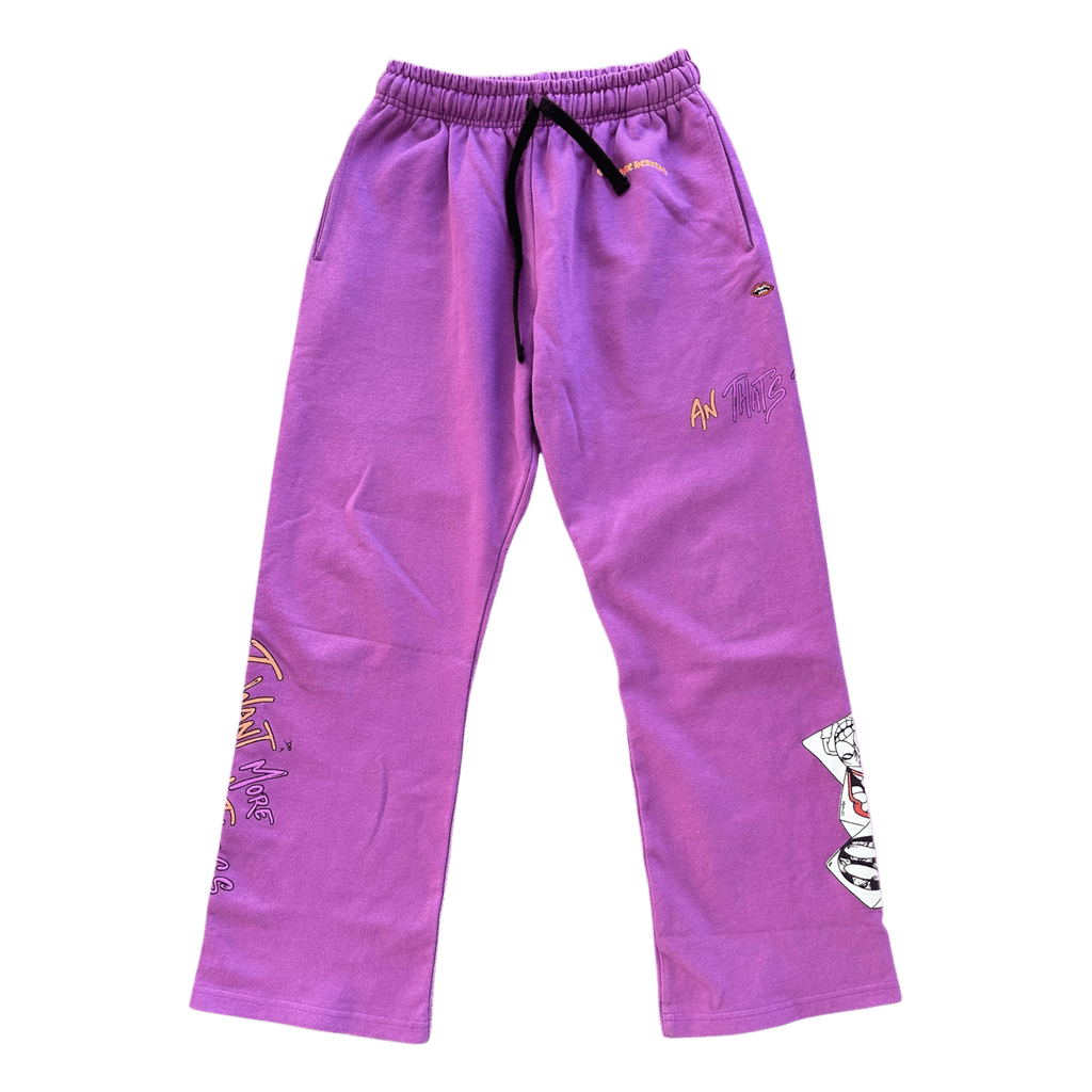 Chrome Hearts Matty Boy Purple More Not Less Sweatpants - Morely TrendsChrome Hearts Type here:)
