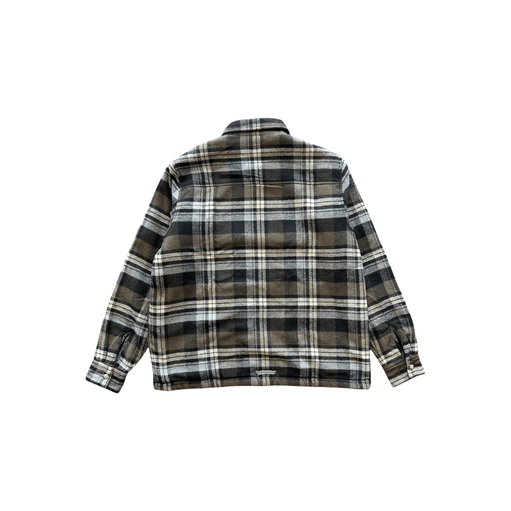 Chrome Hearts Brown & White Plaid Sherpa Jacket - Morely TrendsChrome Hearts Type here:)