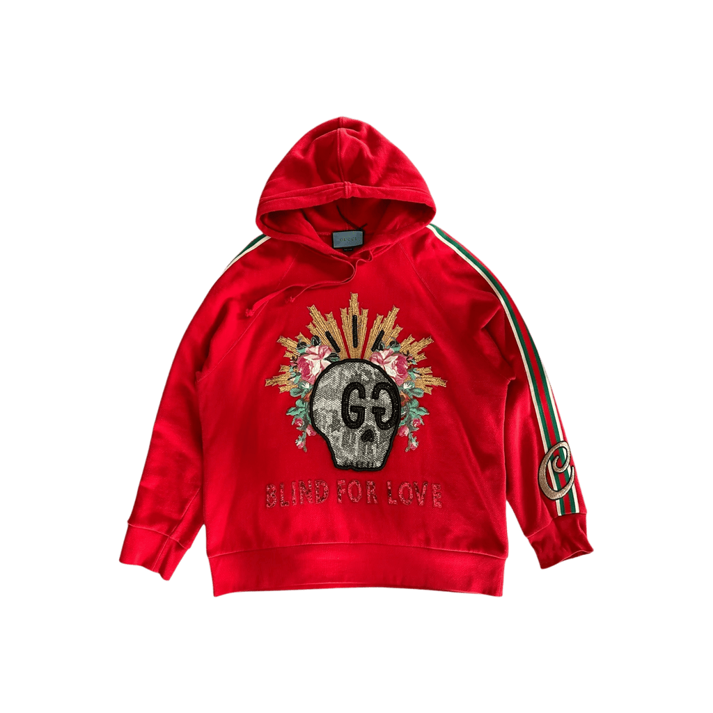 Gucci Red Sequin Blind For Love Hoodie - Morely TrendsGucci Type here:)