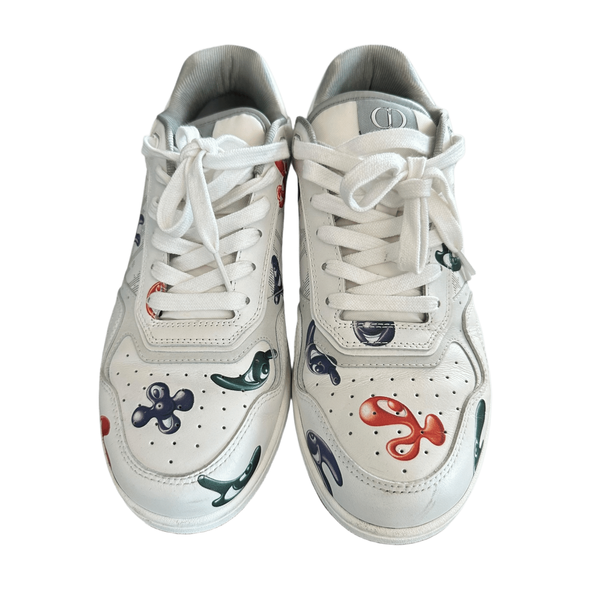Dior Kenny Scharf White & Multicolor Oblique Faces B27 Sneakers - Morely TrendsDior Type here:)