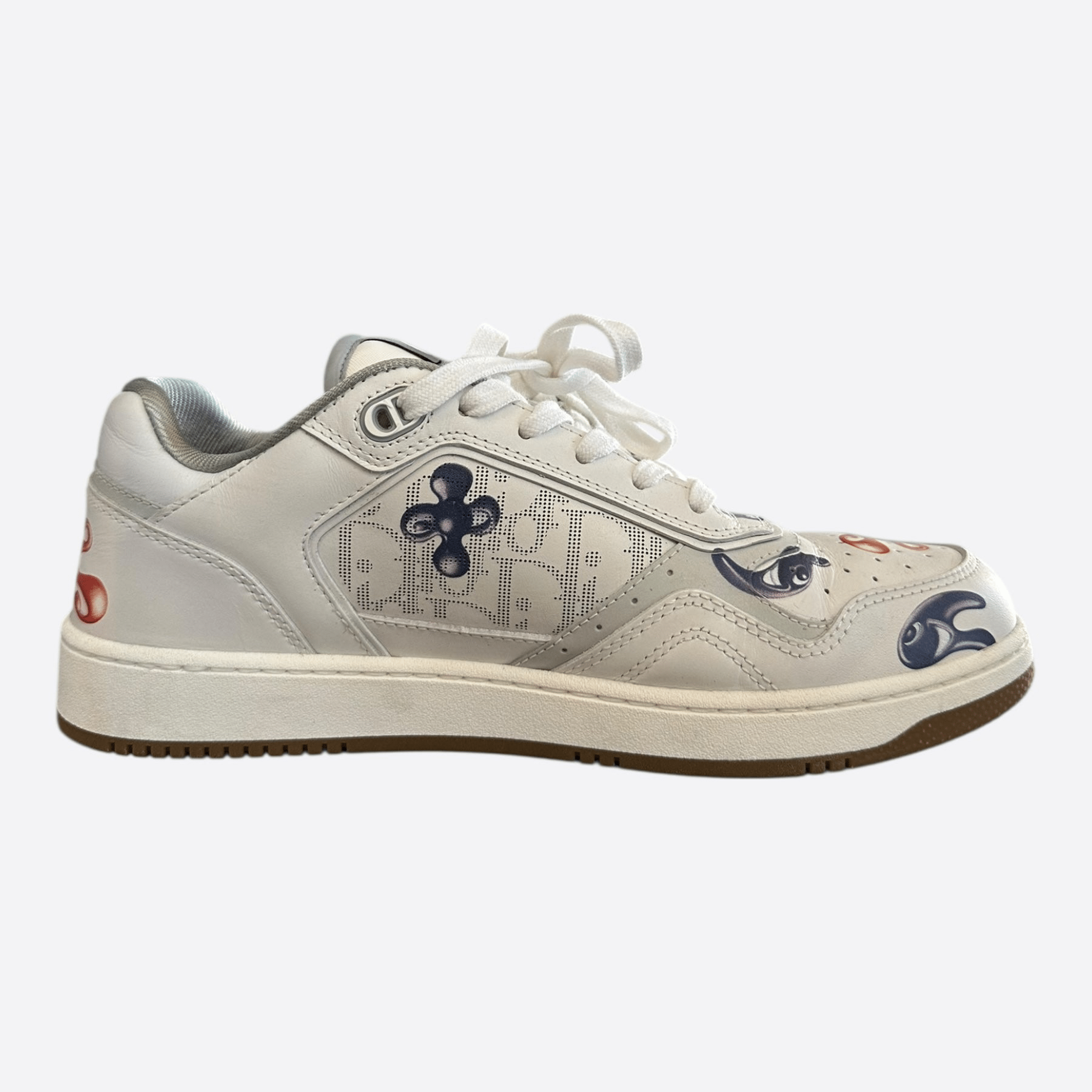 Dior Kenny Scharf White & Multicolor Oblique Faces B27 Sneakers - Morely TrendsDior Type here:)