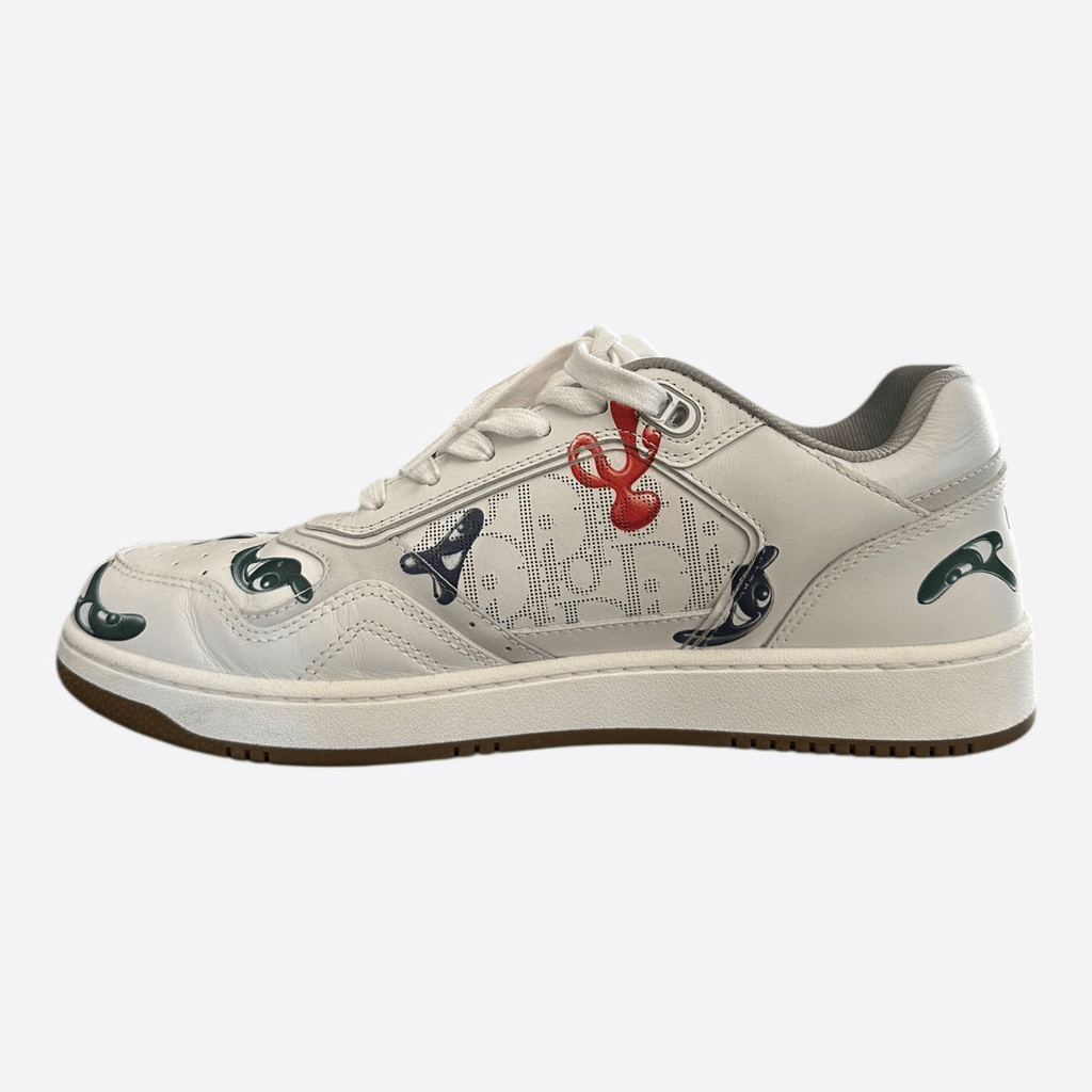 Dior Kenny Scharf White & Multicolor Oblique Faces B27 Sneakers - Morely TrendsDior Type here:)