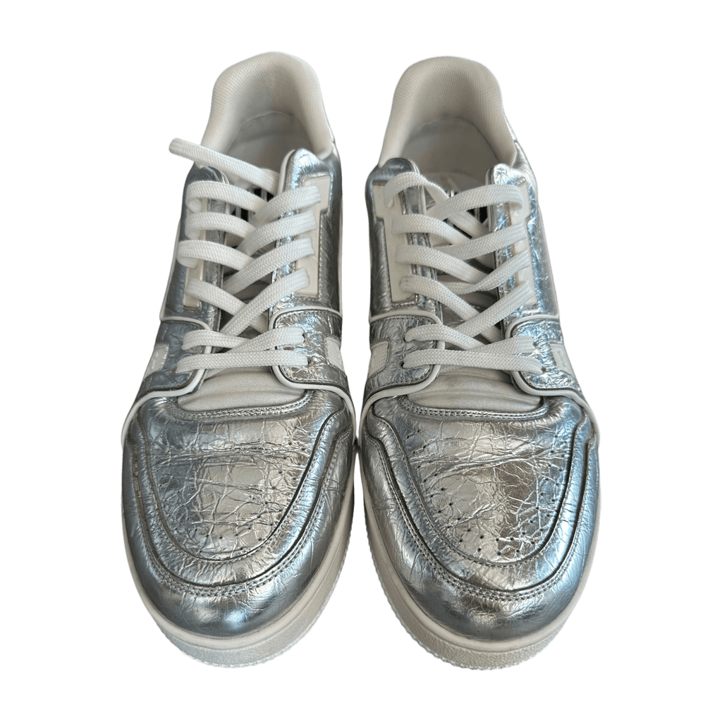 Louis Vuitton Silver & Orange Trainers - Morely TrendsLouis Vuitton Type here:)