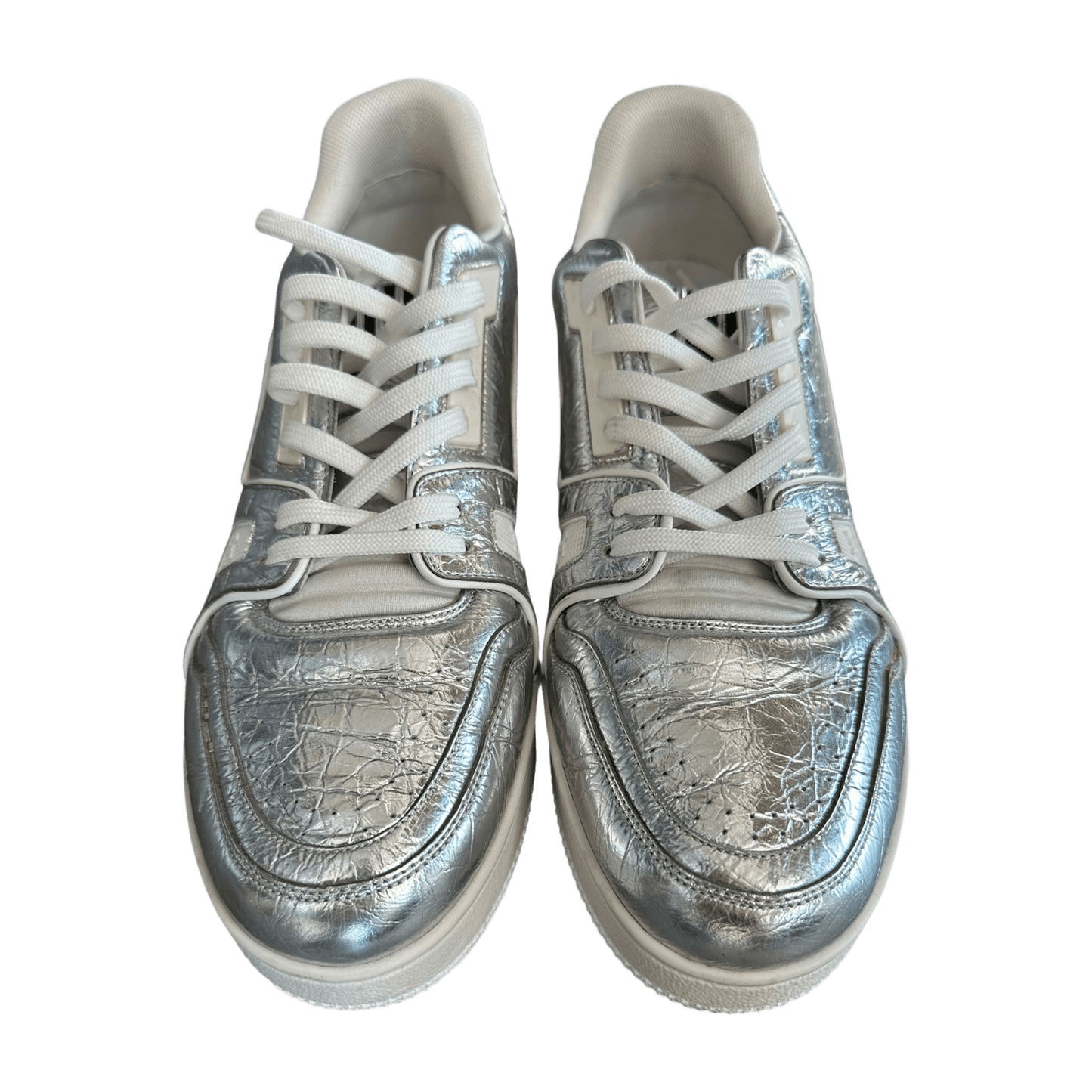 Louis Vuitton Silver & Orange Trainers - Morely TrendsLouis Vuitton Type here:)