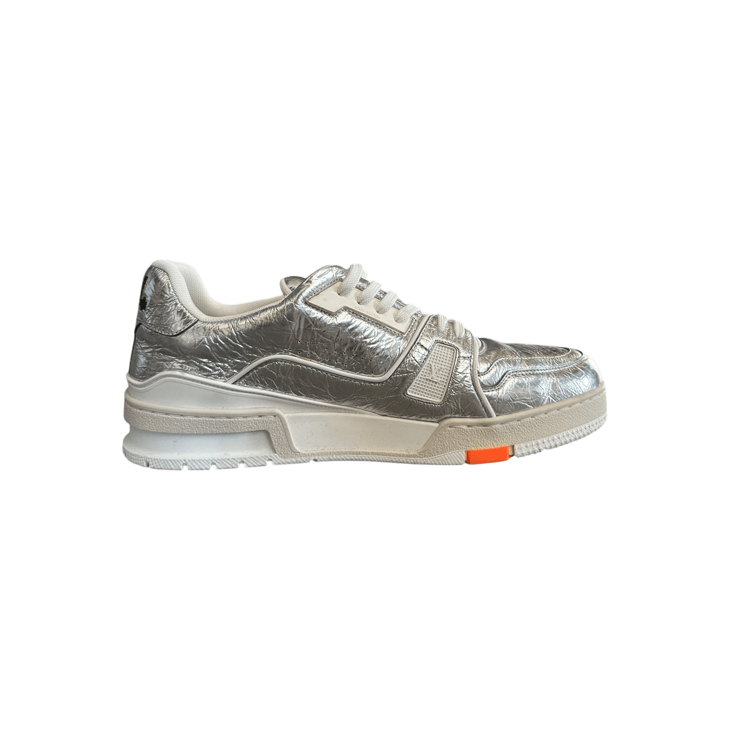 Louis Vuitton Silver & Orange Trainers - Morely TrendsLouis Vuitton Type here:)