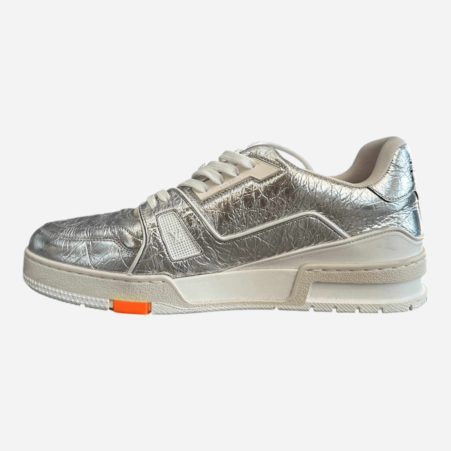 Louis Vuitton Silver & Orange Trainers - Morely TrendsLouis Vuitton Type here:)