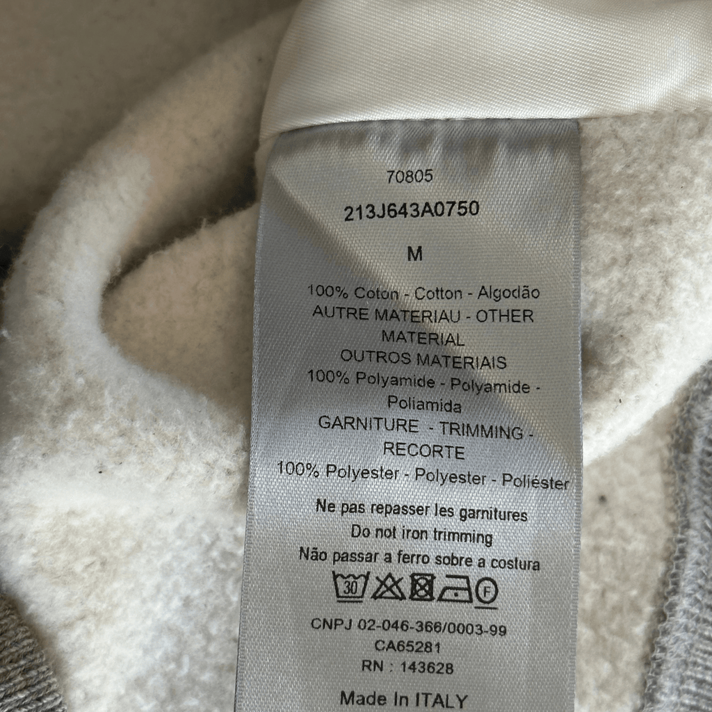 Dior Sacai Grey Embroidered Patch Sweater - Morely TrendsDior Type here:)