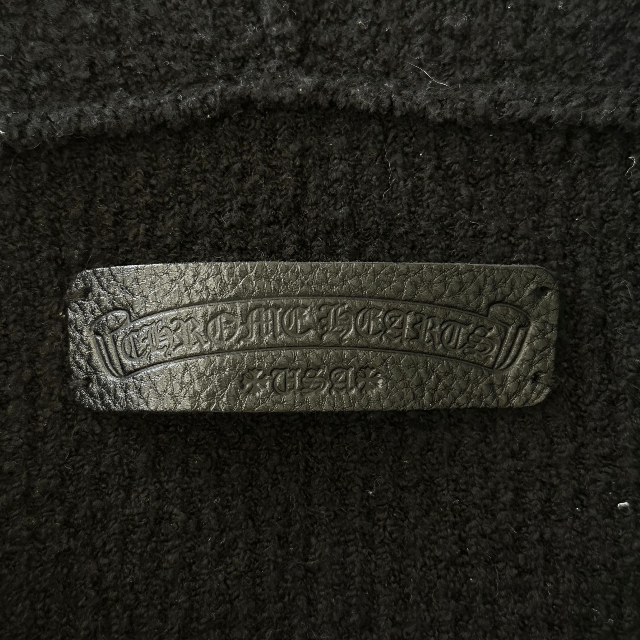Chrome Hearts Black Ponyhair Cross Patch Knitted Hoodie - Morely TrendsChrome Hearts Type here:)