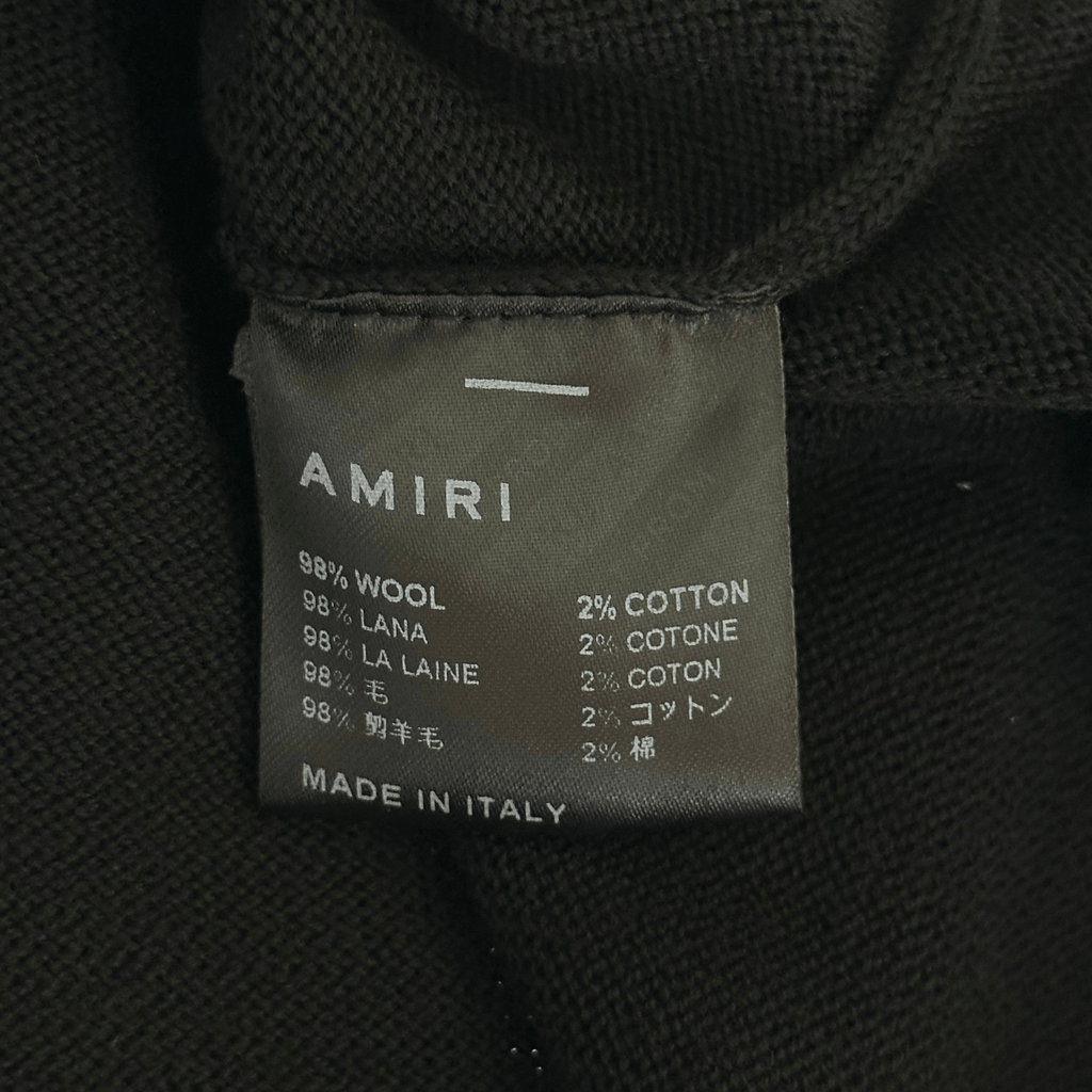 Amiri Black & White Dragon Logo Wool Sweater - Morely TrendsAmiri Type here:)