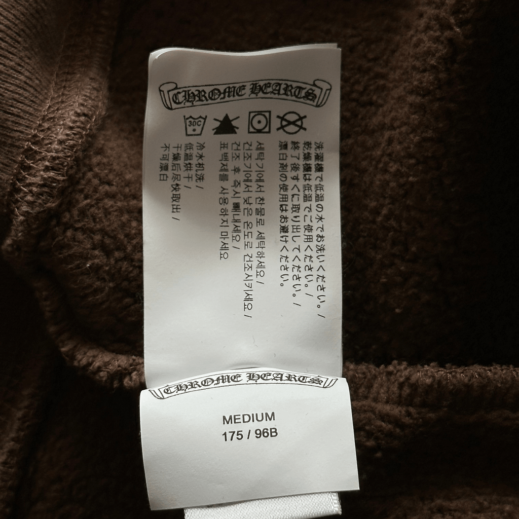 Chrome Hearts Brown & White Embroidered Logo Quarter Zip Sweater - Morely TrendsChrome Hearts Type here:)
