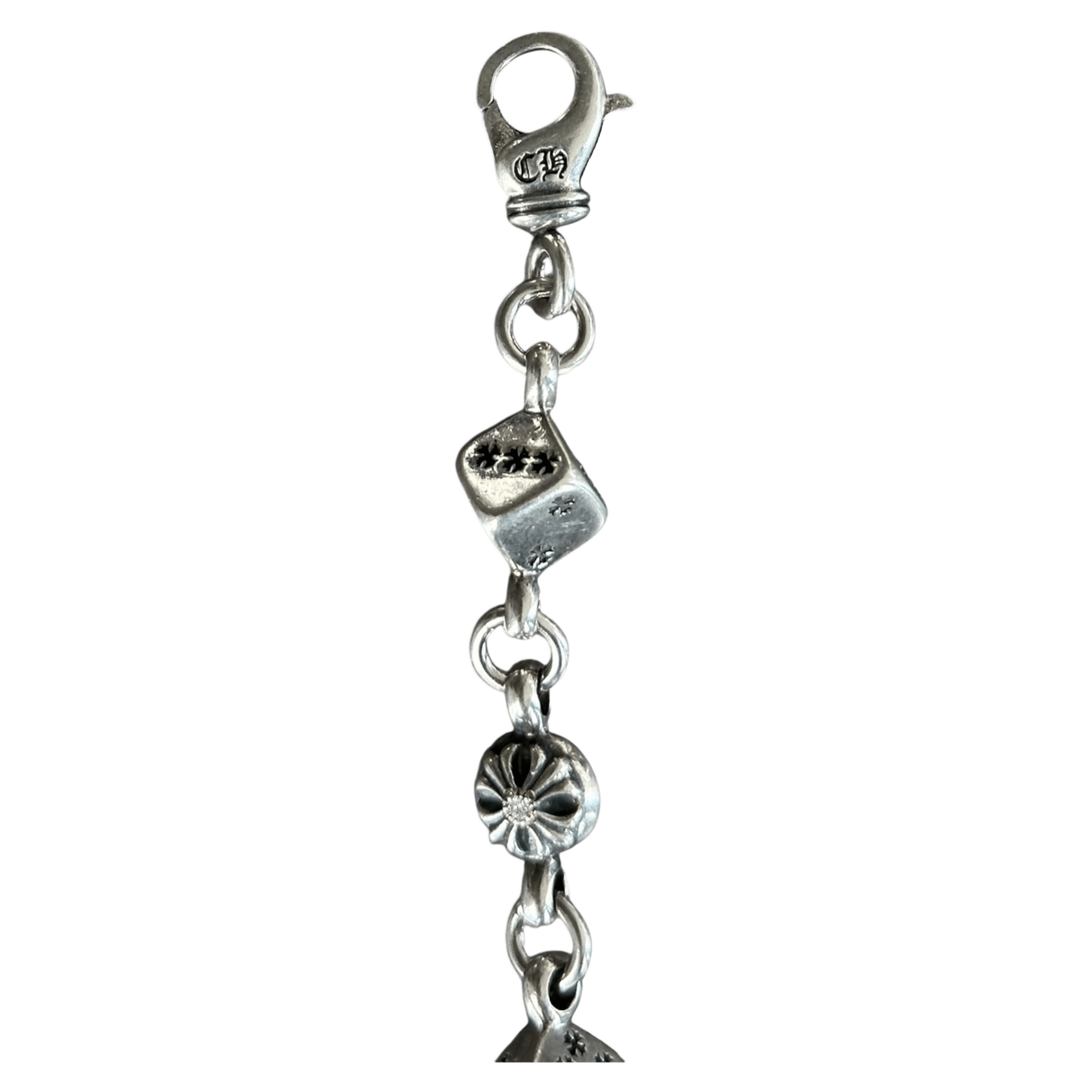 Chrome Hearts Silver & Diamond Dice Bracelet - Morely TrendsChrome Hearts Type here:)