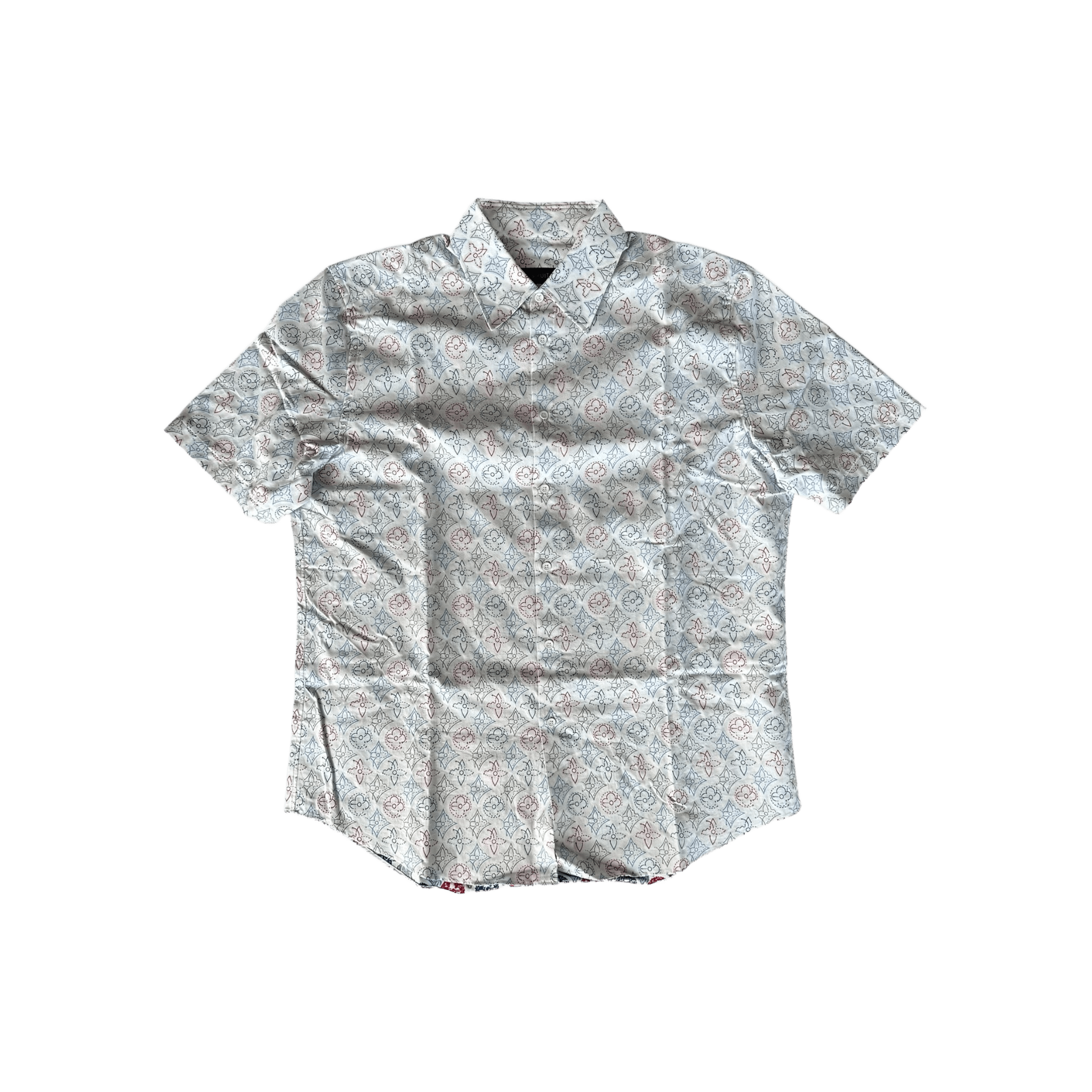 Louis Vuitton White Multicolor Embroidered Monogram Button Up Shirt - Morely TrendsLouis Vuitton Type here:)