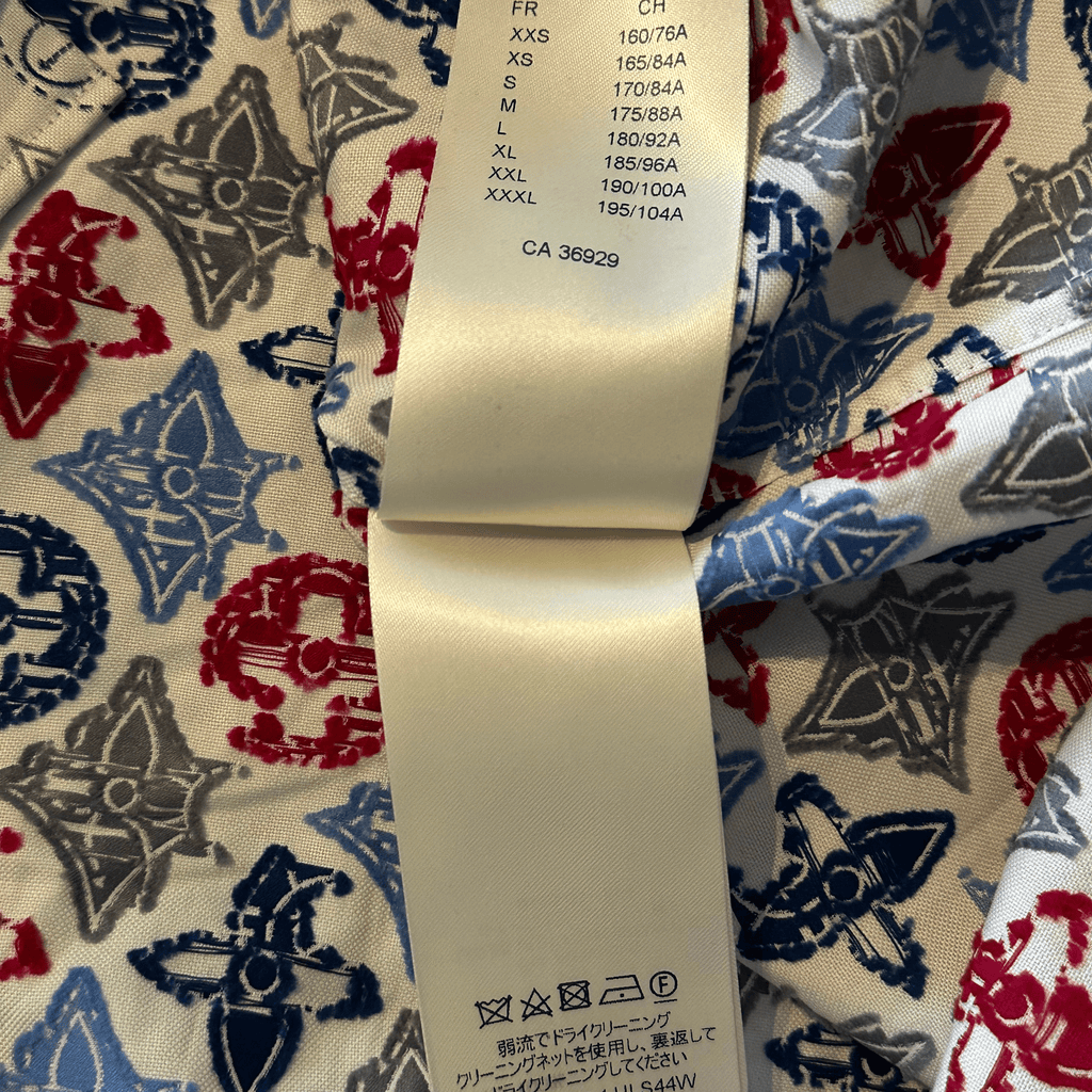Louis Vuitton White Multicolor Embroidered Monogram Button Up Shirt - Morely TrendsLouis Vuitton Type here:)