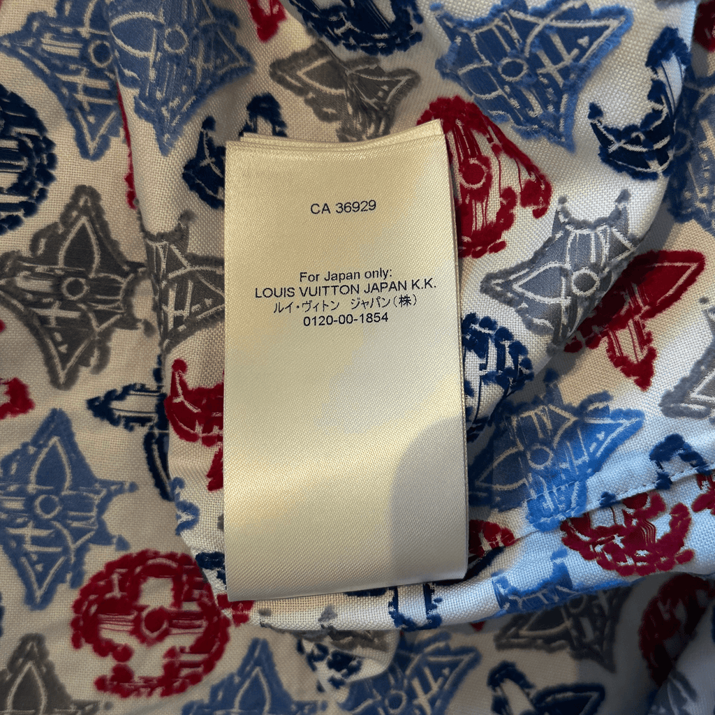 Louis Vuitton White Multicolor Embroidered Monogram Button Up Shirt - Morely TrendsLouis Vuitton Type here:)