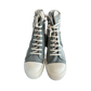 Rick Owens Blue & White Distressed Denim High Top Sneakers - Morely TrendsRick Owens Type here:)