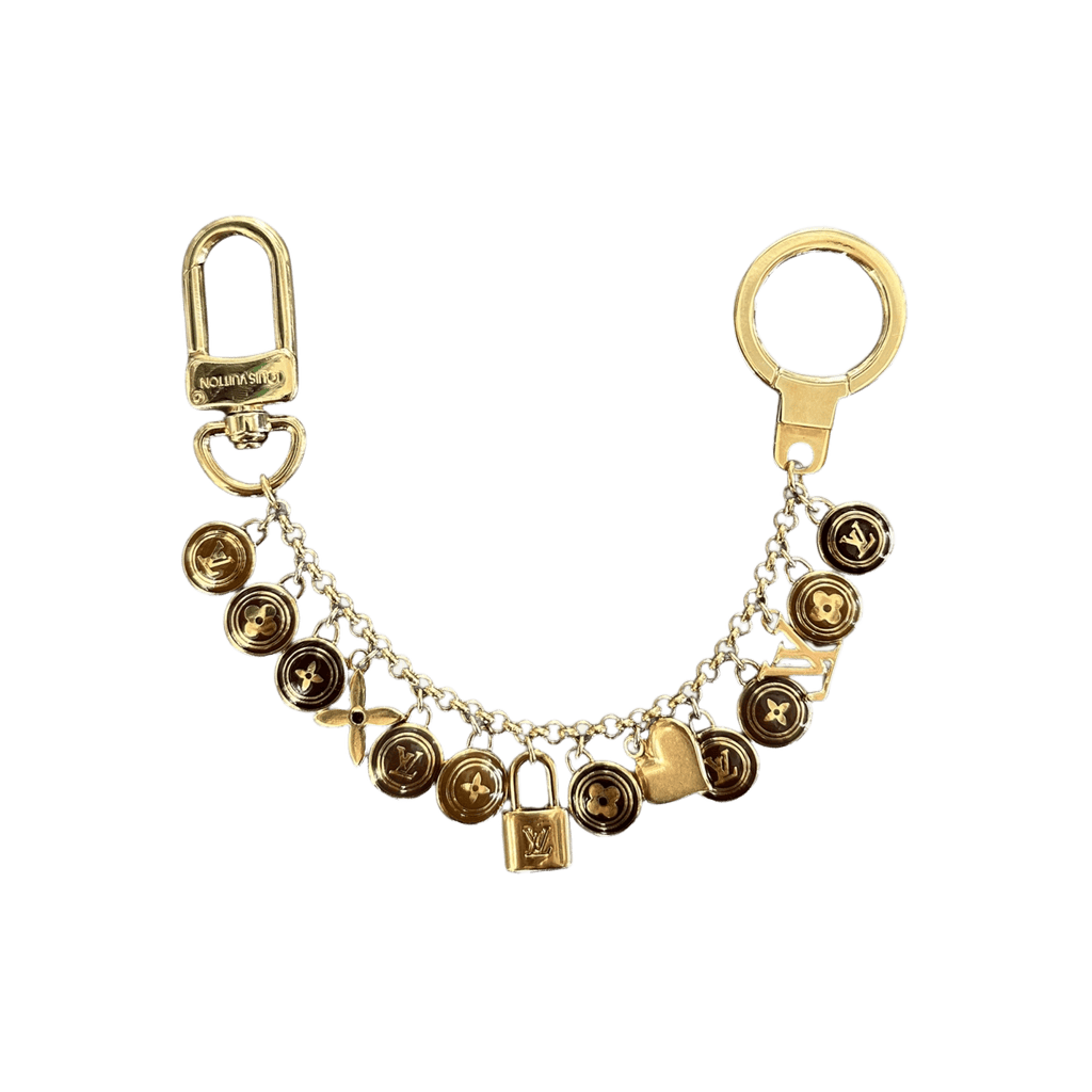 Louis Vuitton Gold & Brown Pestilles Key Chain Bag Charm - Morely TrendsLouis Vuitton Type here:)