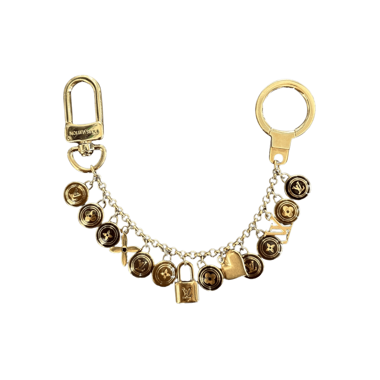 Louis Vuitton Gold & Brown Pestilles Key Chain Bag Charm - Morely TrendsLouis Vuitton Type here:)