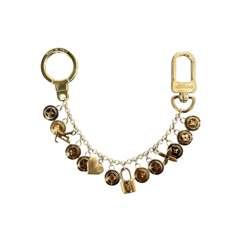 Louis Vuitton Gold & Brown Pestilles Key Chain Bag Charm - Morely TrendsLouis Vuitton Type here:)