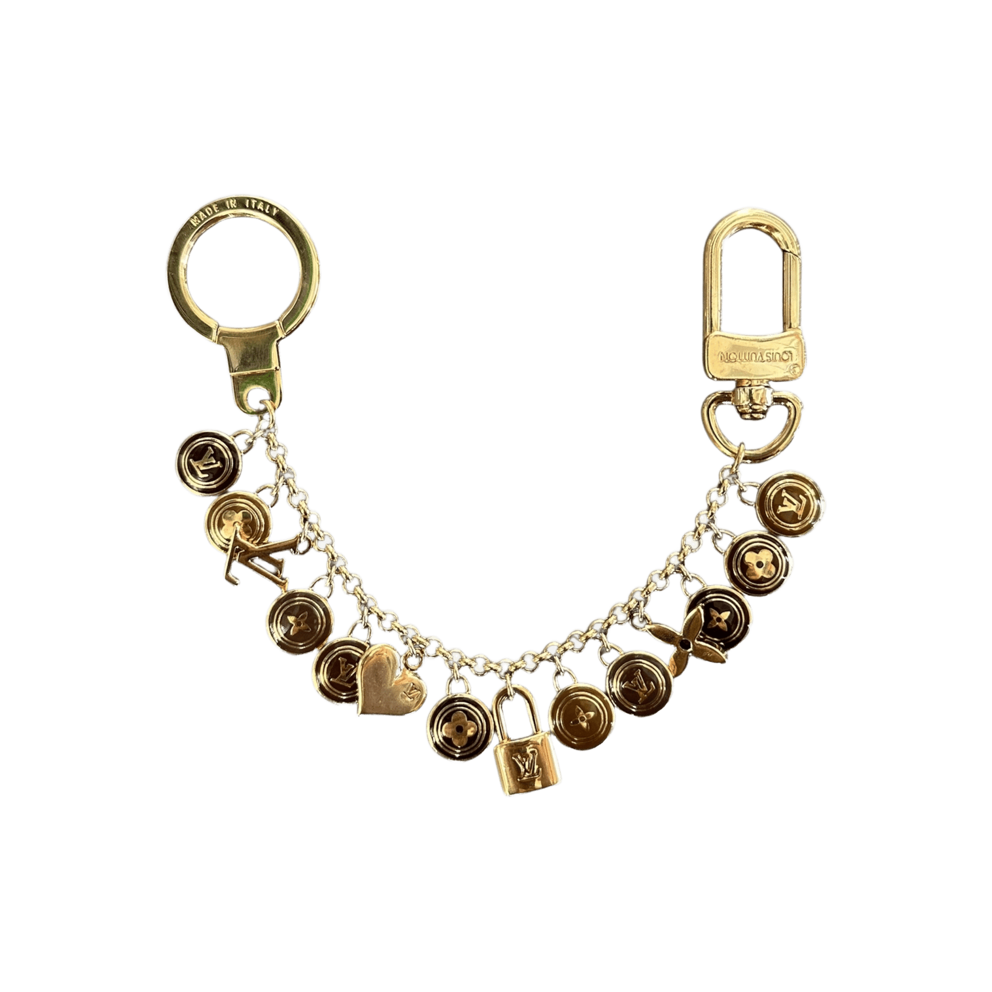 Louis Vuitton Gold & Brown Pestilles Key Chain Bag Charm - Morely TrendsLouis Vuitton Type here:)