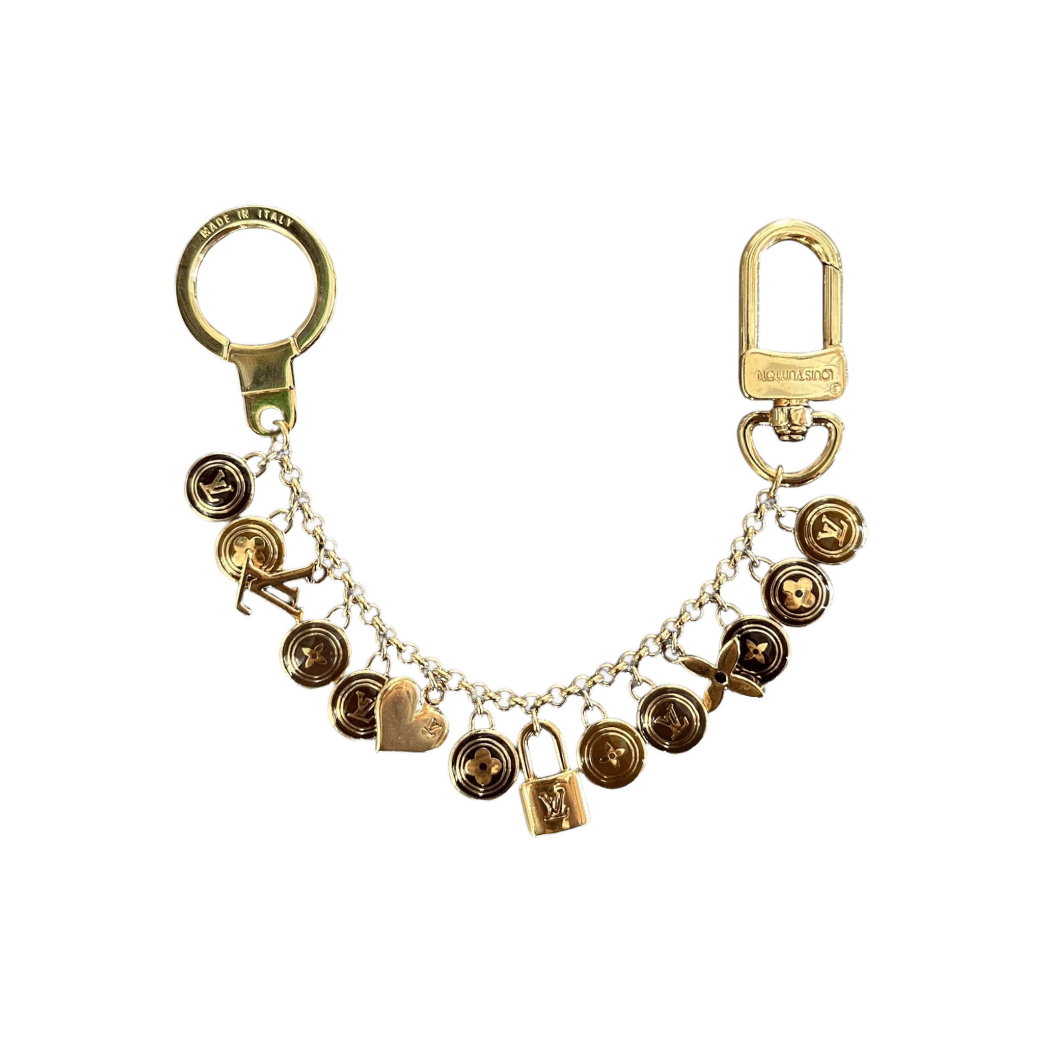 Louis Vuitton Gold & Brown Pestilles Key Chain Bag Charm - Morely TrendsLouis Vuitton Type here:)