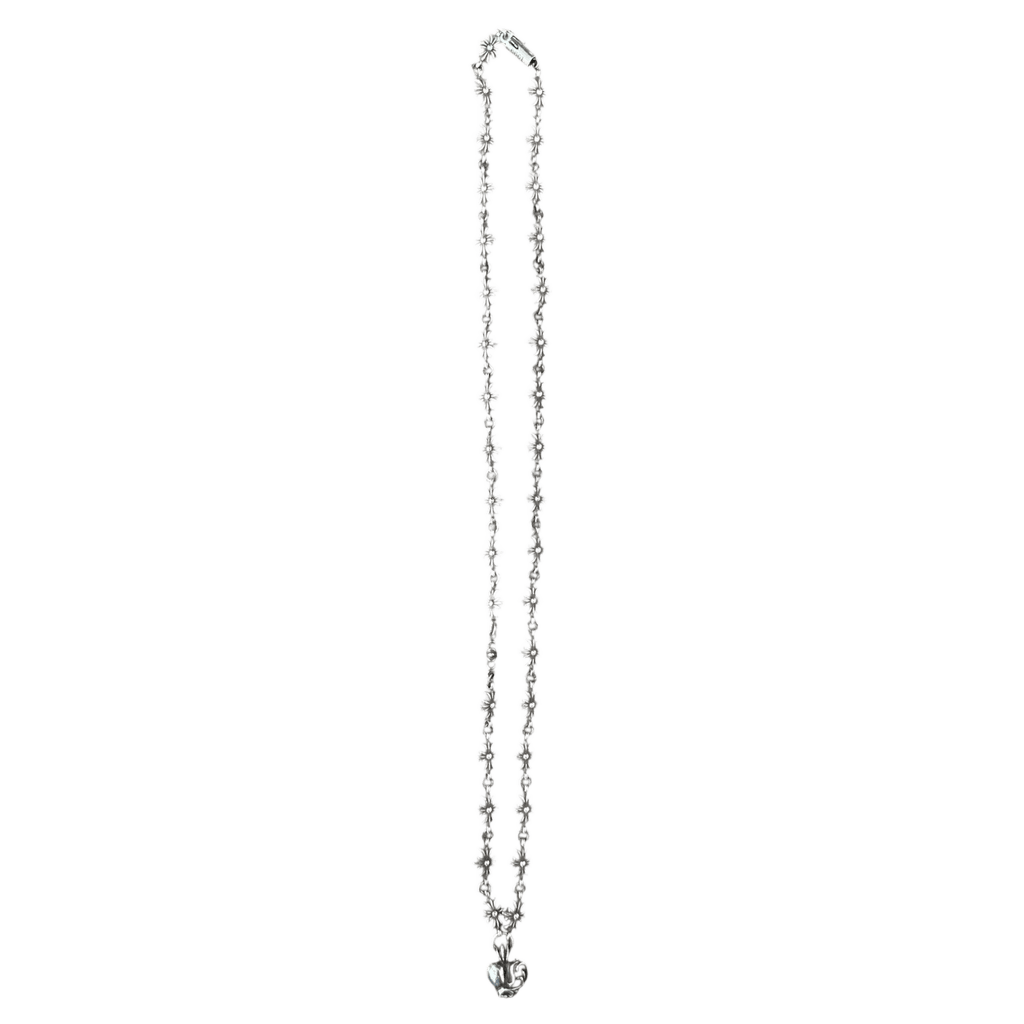 Chrome Hearts Silver Tiny E Heart Necklace - Morely TrendsChrome Hearts Type here:)