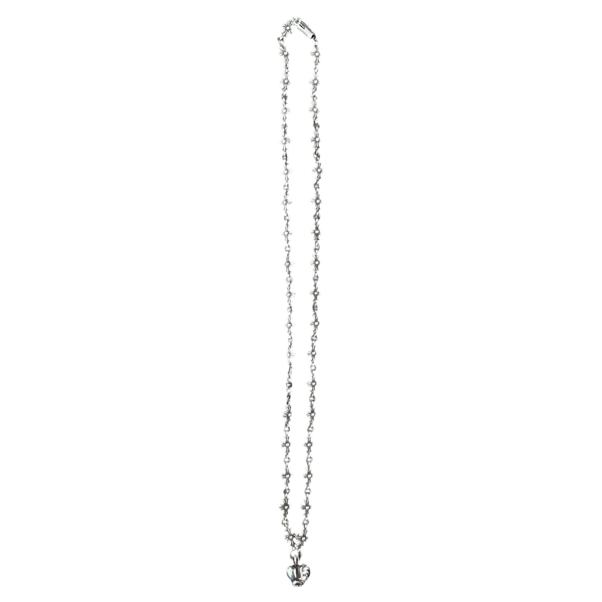 Chrome Hearts Silver Tiny E Heart Necklace - Morely TrendsChrome Hearts Type here:)