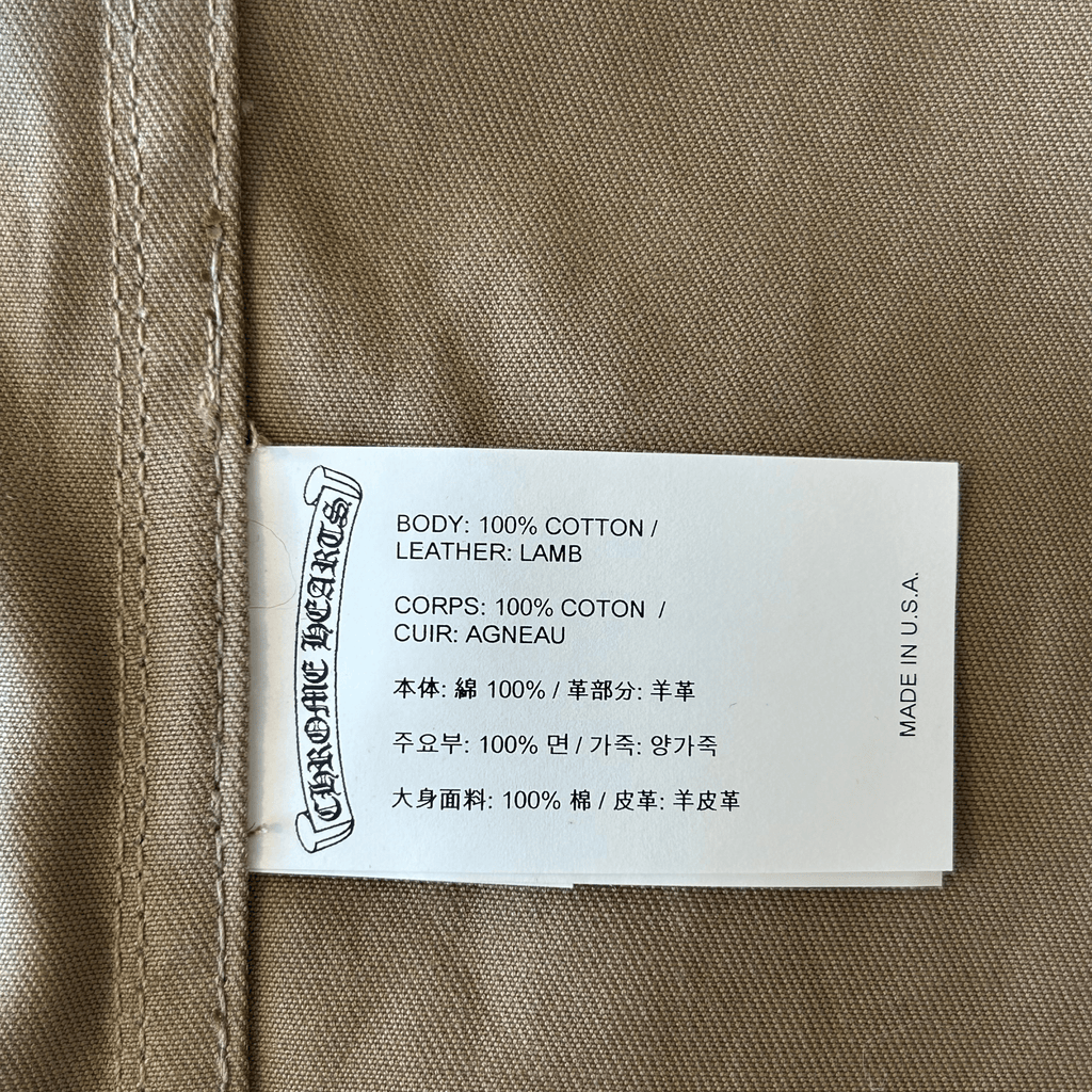 Chrome Hearts Tan & Black Cross Patch Work Dog Jacket - Morely TrendsChrome Hearts Type here:)