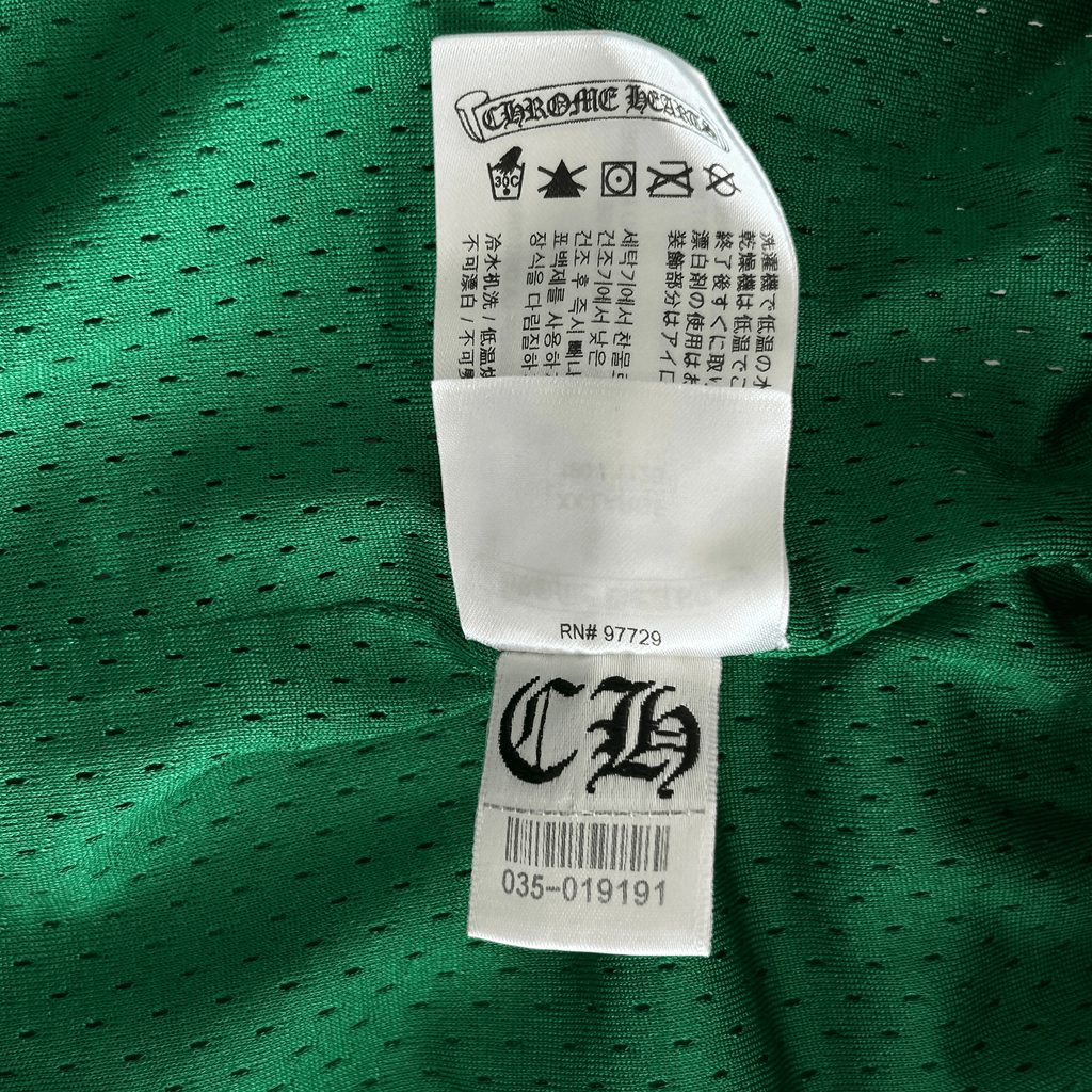 Chrome Hearts Green & Yellow Logo Mesh Shorts - Morely TrendsChrome Hearts Type here:)