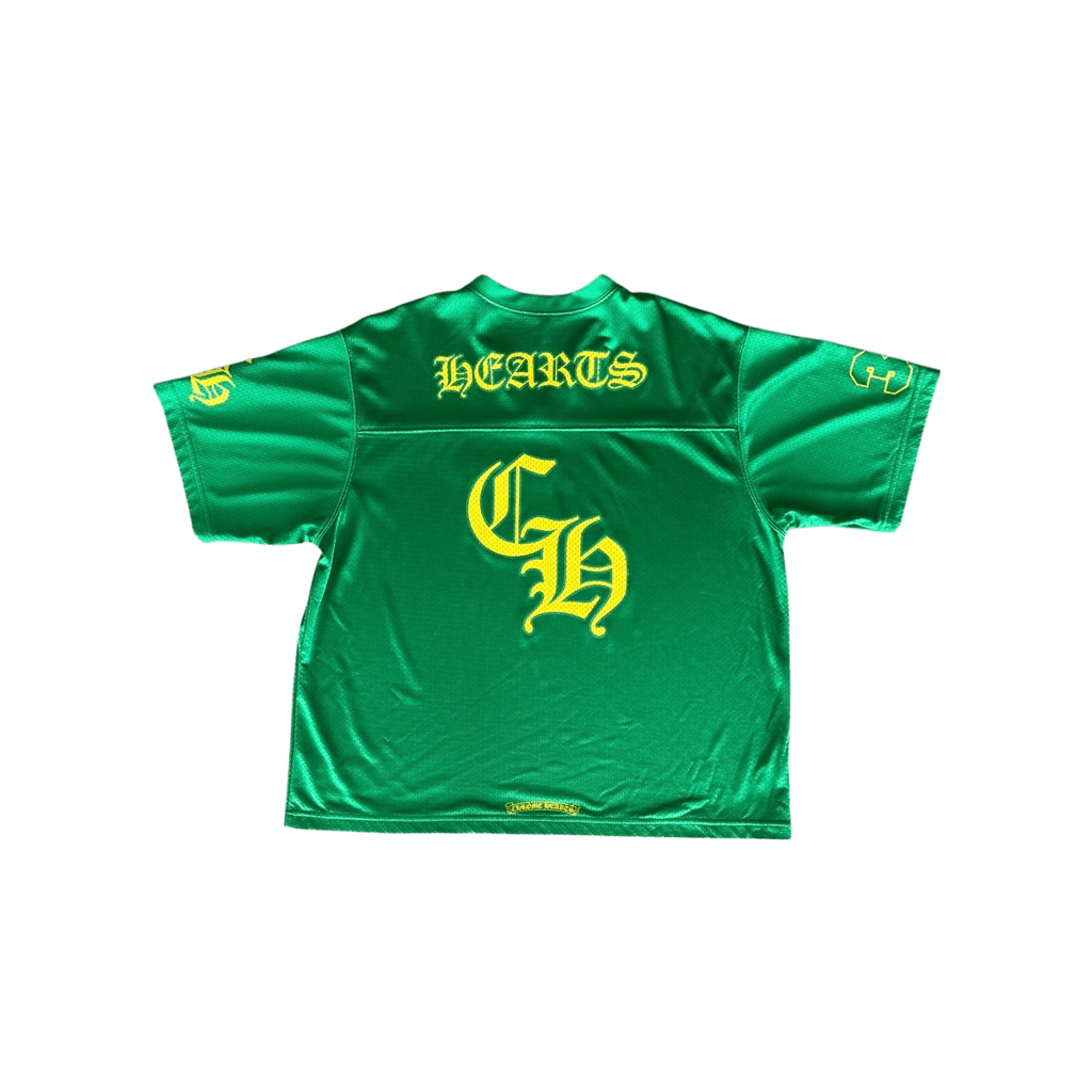 Chrome Hearts Green & Yellow Logo Mesh Jersey T-Shirt - Morely TrendsChrome Hearts Type here:)
