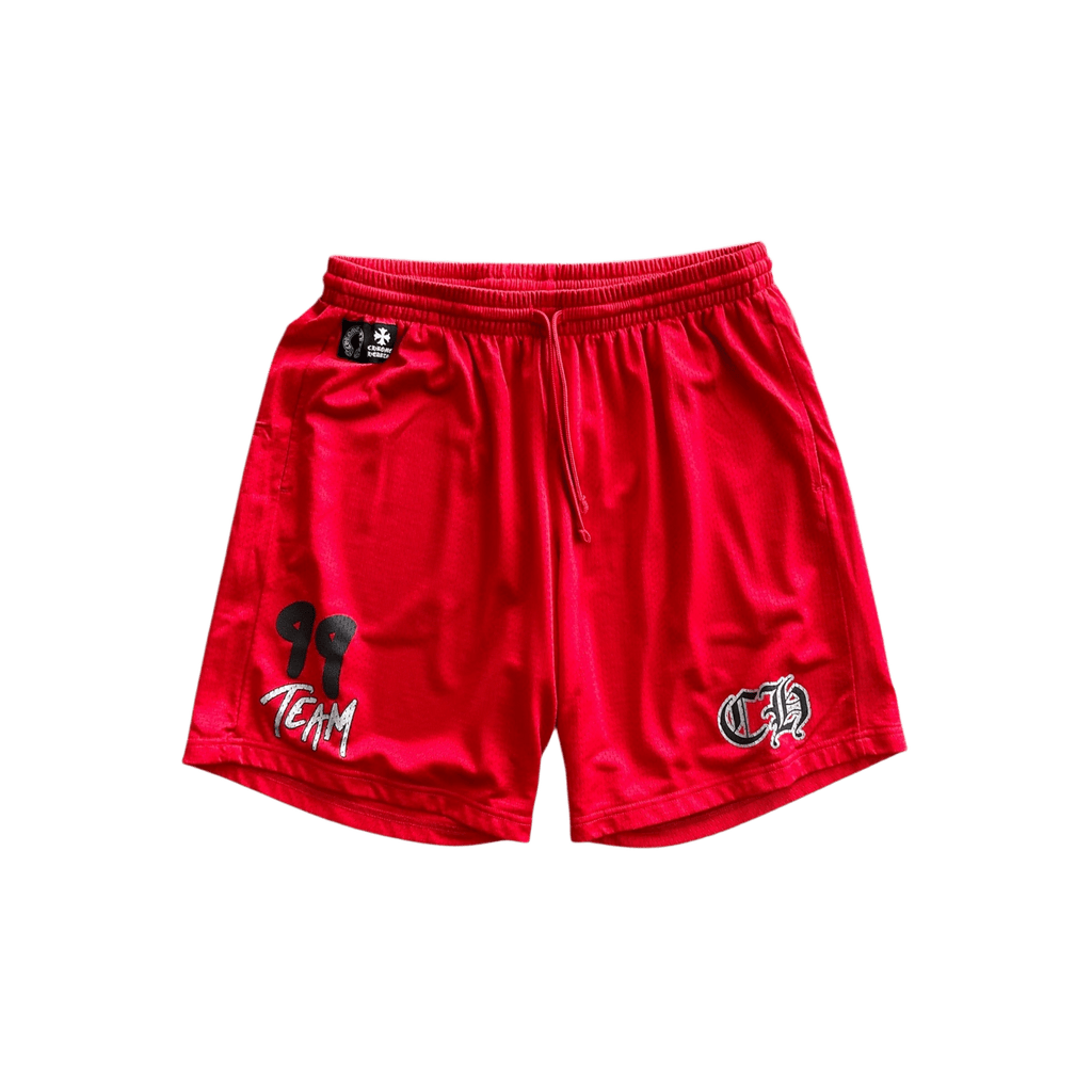 Chrome Hearts Matty Boy Red ‘99 Team’ Logo Mesh Shorts - Morely TrendsChrome Hearts Type here:)