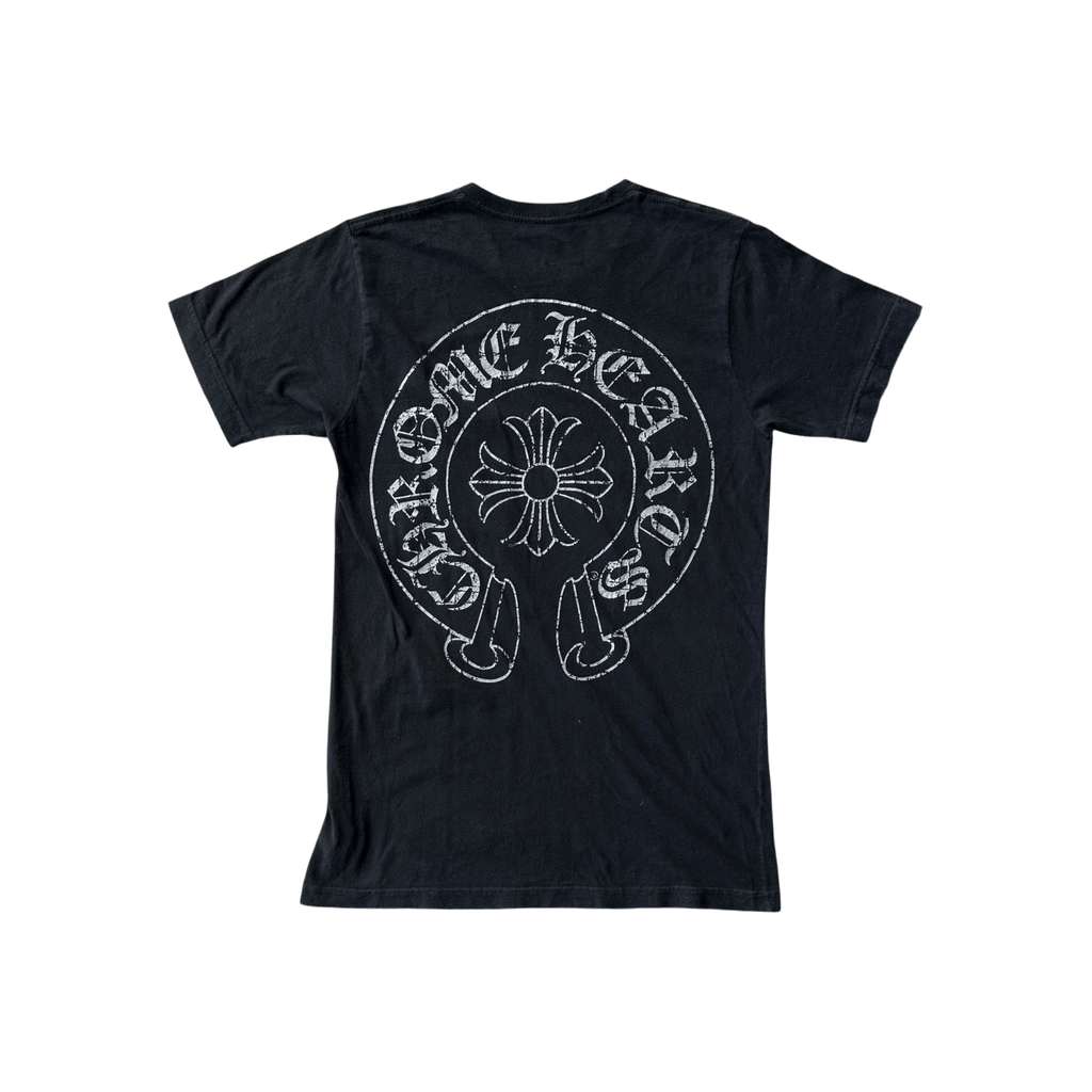 Chrome Hearts Silver Horseshoe Logo T-Shirt - Morely TrendsChrome Hearts Type here:)