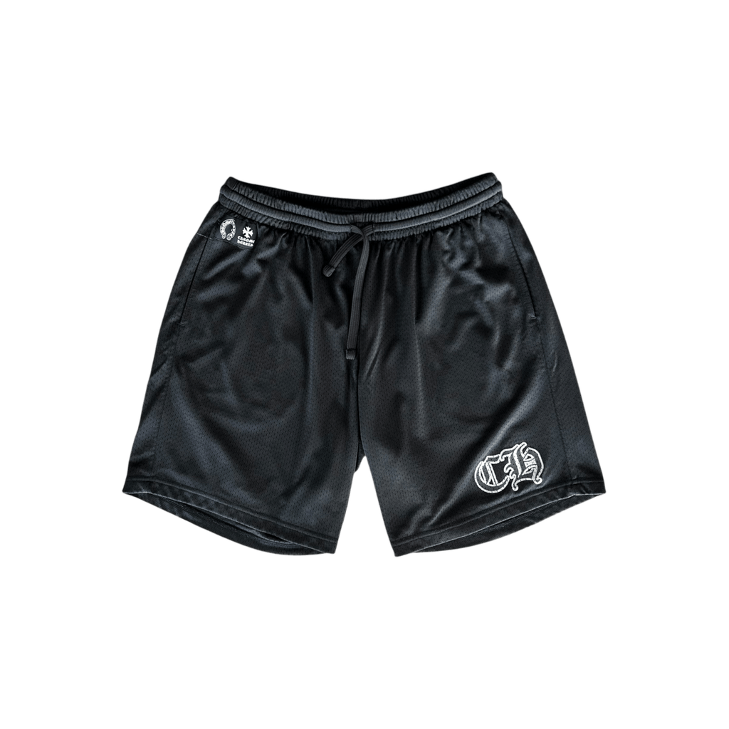 Chrome Hearts Black & White Logo Mesh Shorts - Morely TrendsChrome Hearts Type here:)