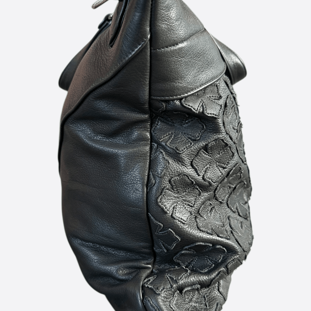 Chrome Hearts Black Plus Cross Patch Leather Tote Bag - Morely TrendsChrome Hearts Type here:)