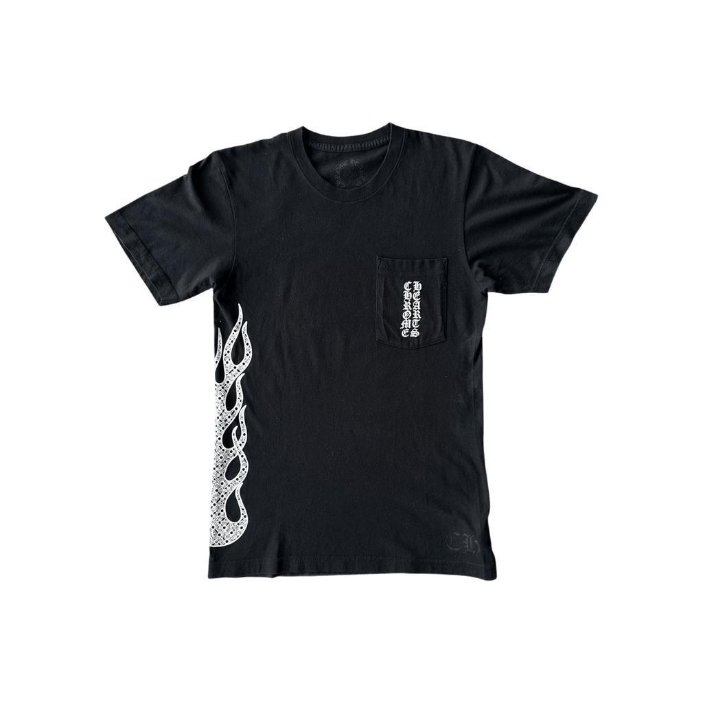 Chrome Hearts Black & White Flame Logo T-Shirt - Morely TrendsChrome Hearts Type here:)