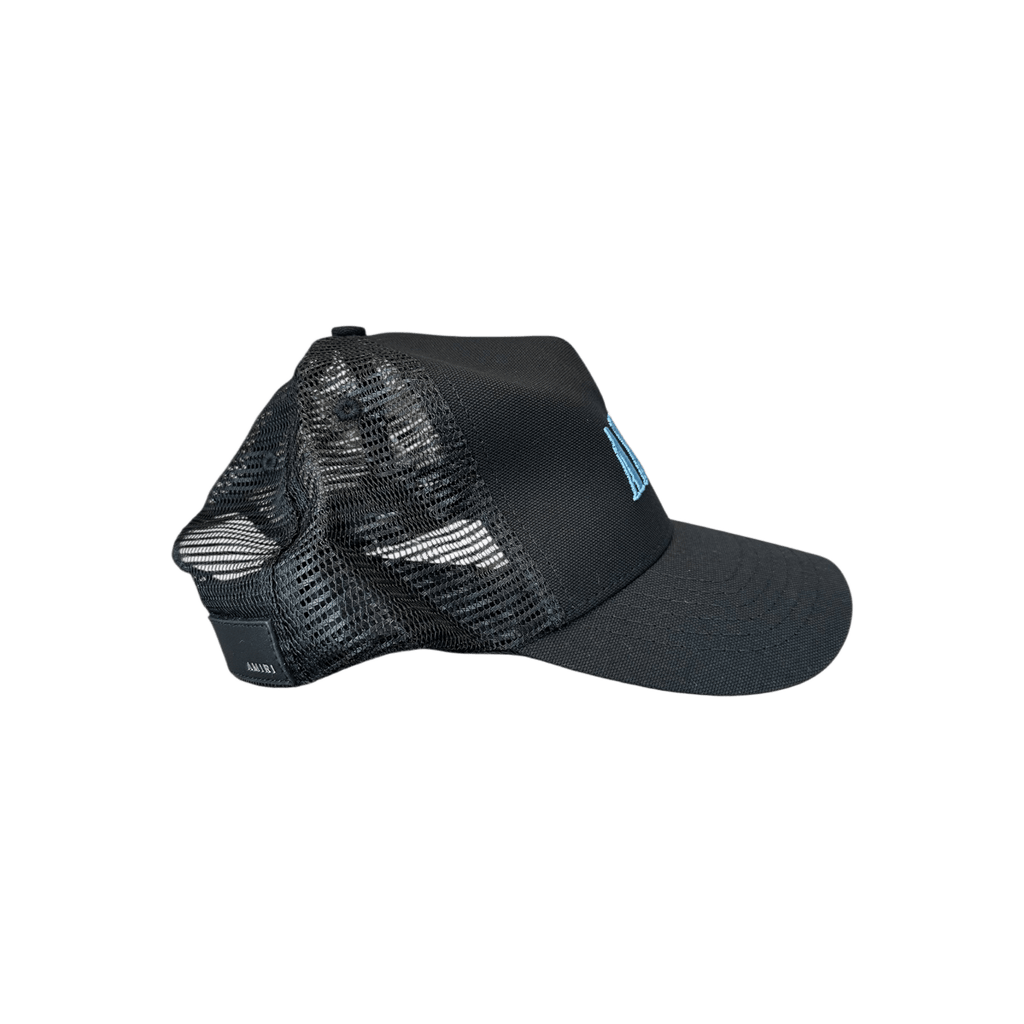 Amiri Black & Blue Core Logo Trucker Hat - Morely TrendsAmiri Type here:)