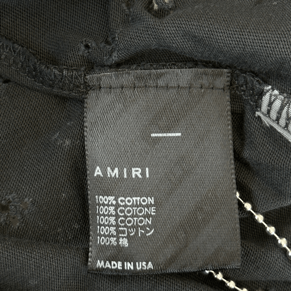 Amiri Black & White MA Logo Shotgun T-Shirt - Morely TrendsAmiri Type here:)