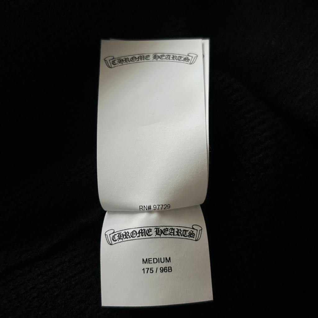 Chrome Hearts Black & White Dagger Logo Cashmere Sweater - Morely TrendsChrome Hearts Type here:)
