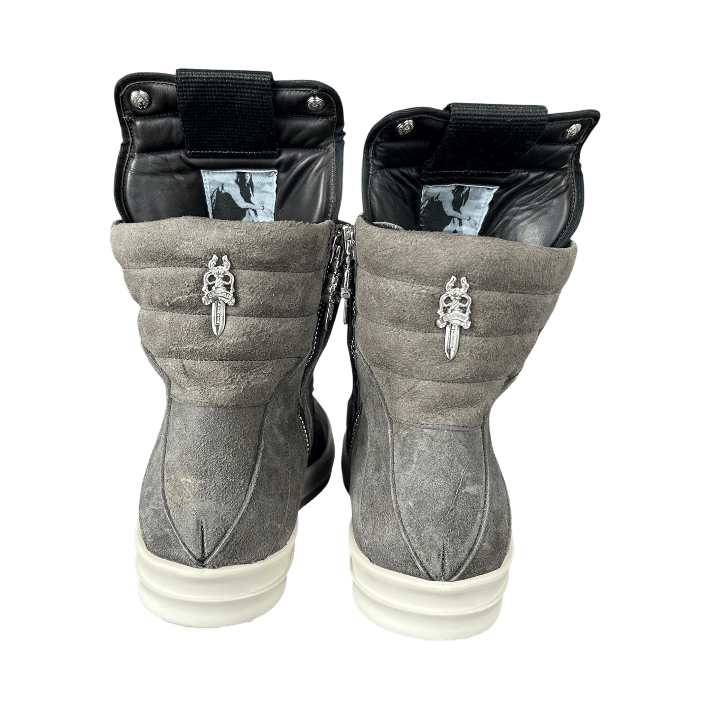 Chrome Hearts Rick Owens Grey Suede Geobaskets - Morely TrendsRick Owens Type here:)